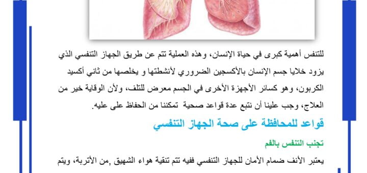 القواعد الصحية للتنفس