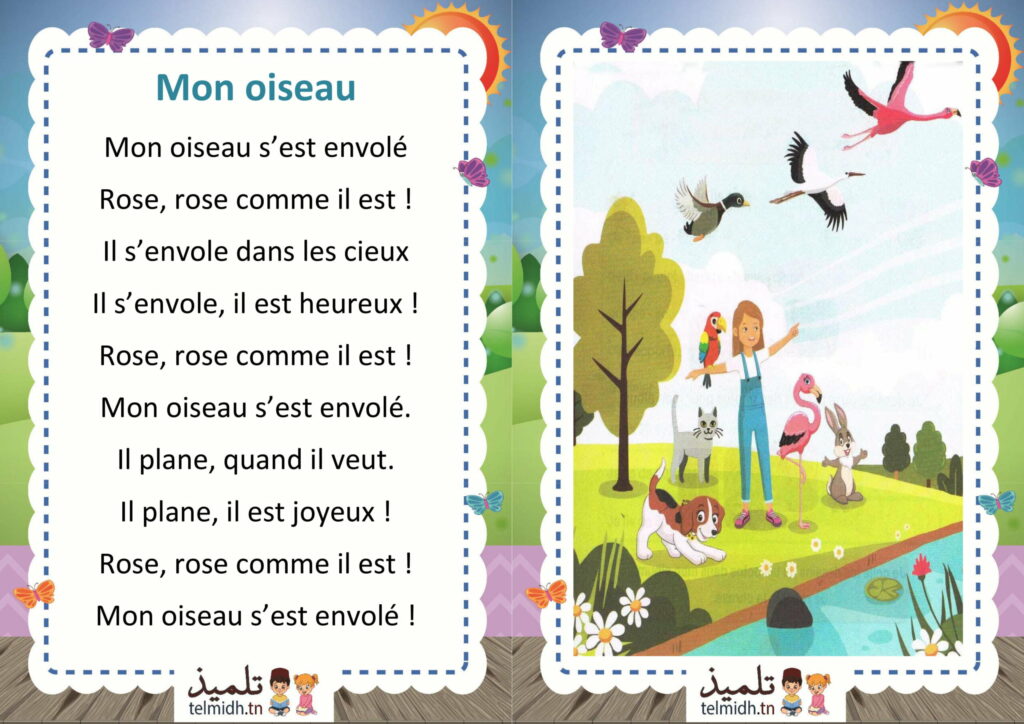 Poème Mon oiseau