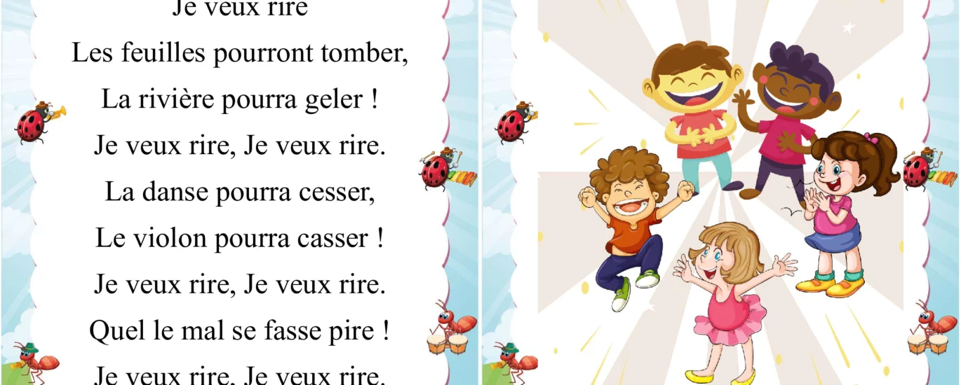 poème je veux rire 4eme
